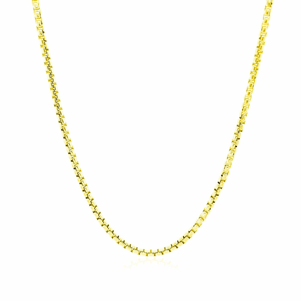 14k Yellow Gold Round Box Chain (1.8 mm) - LinkagejewelrydesignLinkagejewelrydesign