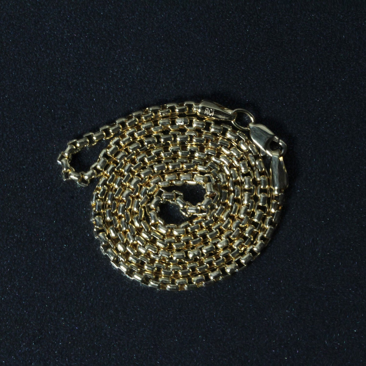 14k Yellow Gold Round Box Chain (2.50 mm) - LinkagejewelrydesignLinkagejewelrydesign