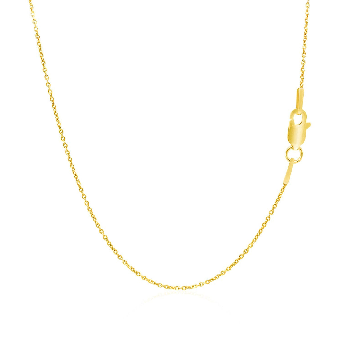 14k Yellow Gold Round Cable Link Chain (1.10 mm) - LinkagejewelrydesignLinkagejewelrydesign