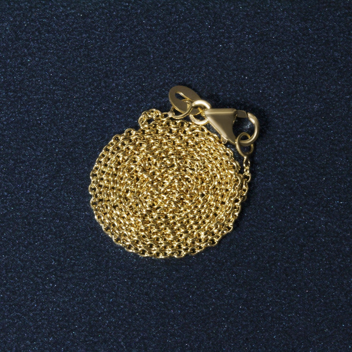 14k Yellow Gold Round Cable Link Chain 1.2mm - LinkagejewelrydesignLinkagejewelrydesign