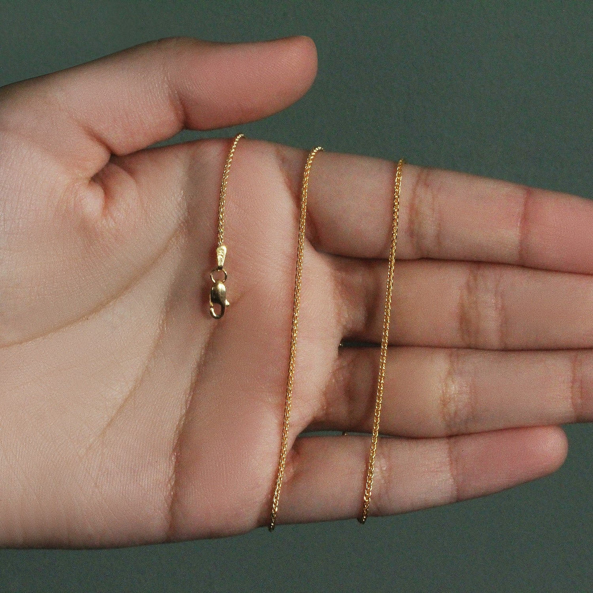 14k Yellow Gold Round Chain (1.2 mm) - LinkagejewelrydesignLinkagejewelrydesign