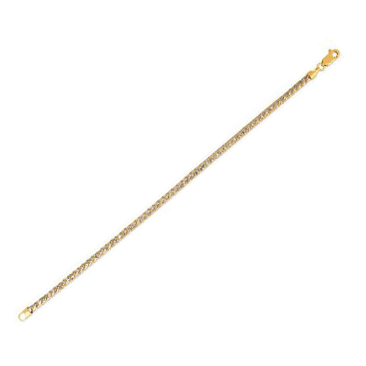 14k Yellow Gold Round Pave Franco Chain (3.15 mm) - LinkagejewelrydesignLinkagejewelrydesign