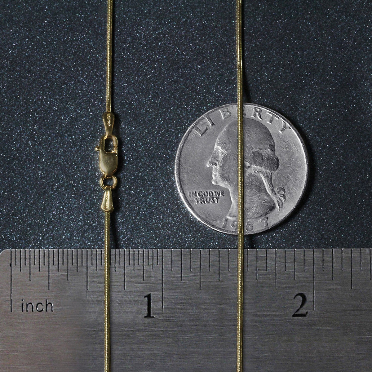 14k Yellow Gold Round Snake Chain 0.9mm - LinkagejewelrydesignLinkagejewelrydesign