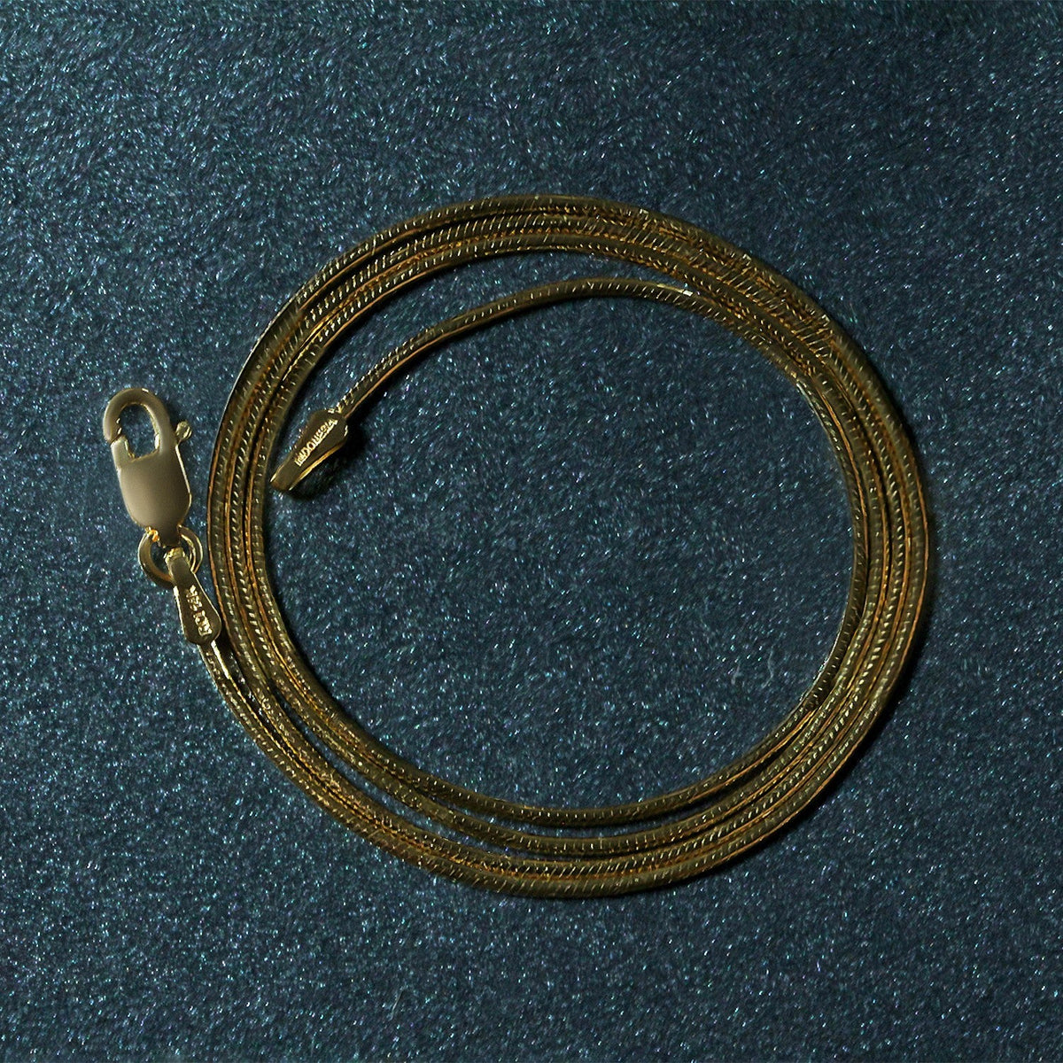 14k Yellow Gold Round Snake Chain 0.9mm - LinkagejewelrydesignLinkagejewelrydesign