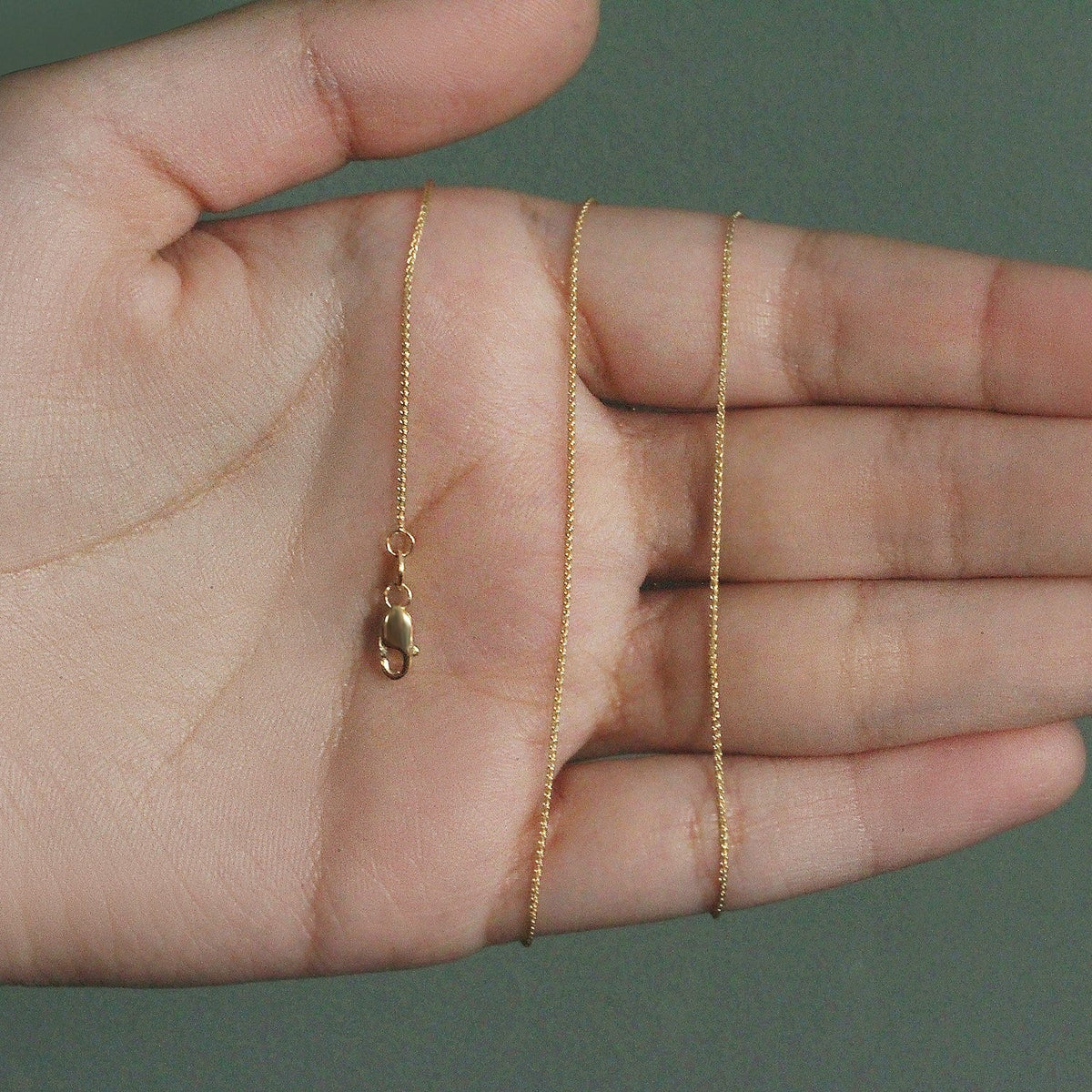 14k Yellow Gold Round Wheat Chain 0.80mm - LinkagejewelrydesignLinkagejewelrydesign