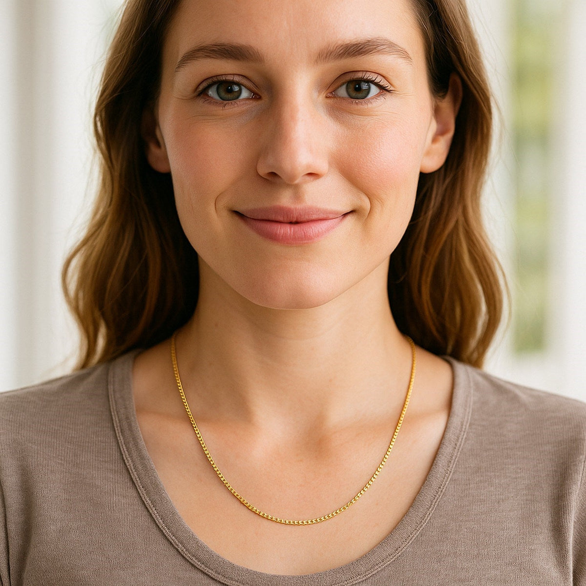 14k Yellow Gold Semi Solid Box Chain (1.80 mm) - LinkagejewelrydesignLinkagejewelrydesign