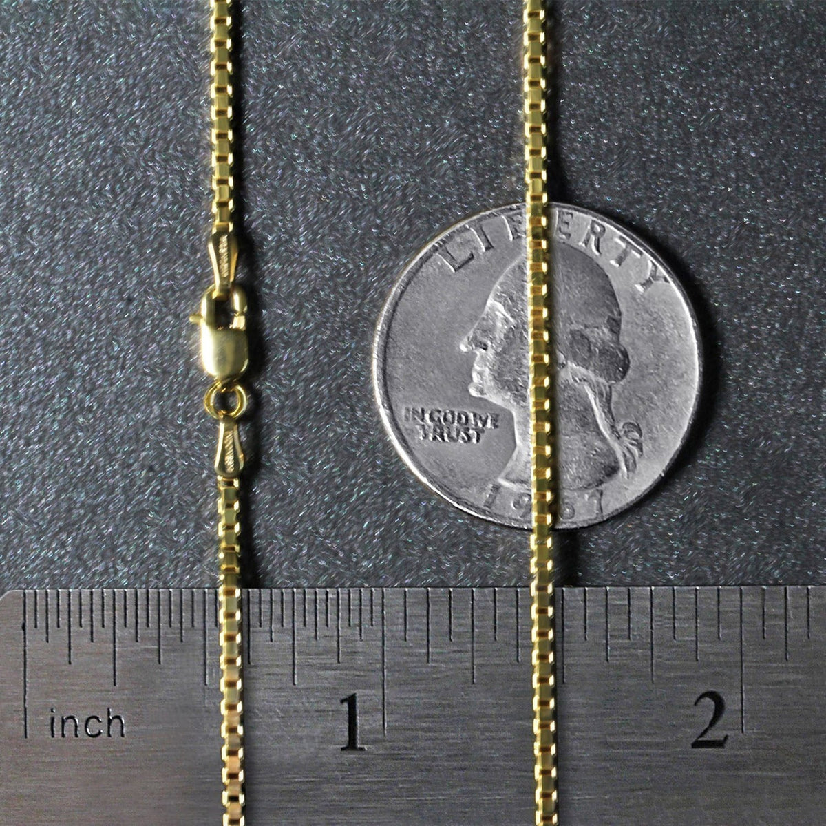 14k Yellow Gold Semi Solid Box Chain (1.80 mm) - LinkagejewelrydesignLinkagejewelrydesign
