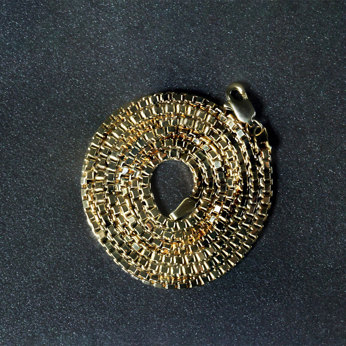 14k Yellow Gold Semi Solid Box Chain (2.10 mm) - LinkagejewelrydesignLinkagejewelrydesign