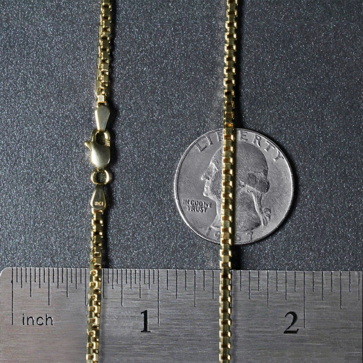 14k Yellow Gold Semi Solid Box Chain (2.10 mm) - LinkagejewelrydesignLinkagejewelrydesign