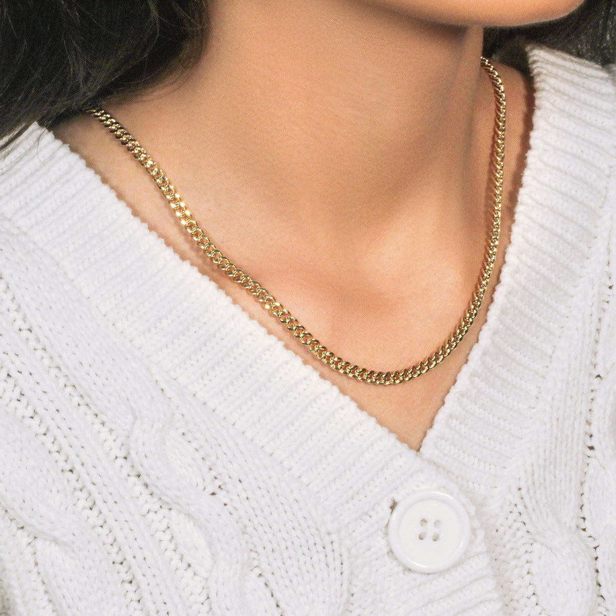 14k Yellow Gold Semi Solid Miami Cuban Chain (4.50 mm) - LinkagejewelrydesignLinkagejewelrydesign