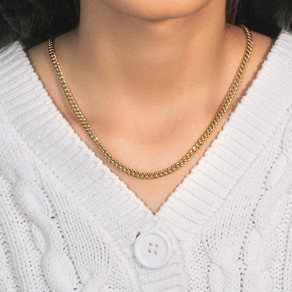 14k Yellow Gold Semi Solid Miami Cuban Chain (4.50 mm) - LinkagejewelrydesignLinkagejewelrydesign