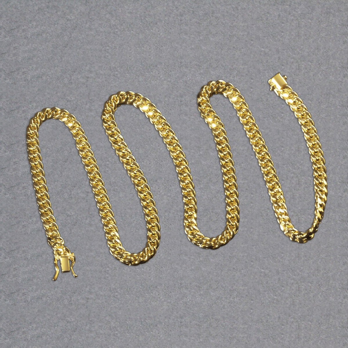 14k Yellow Gold Semi Solid Miami Cuban Chain (5.00 mm) - LinkagejewelrydesignLinkagejewelrydesign