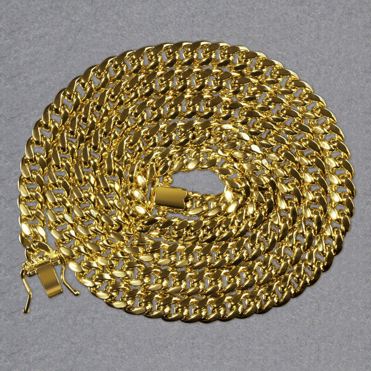 14k Yellow Gold Semi Solid Miami Cuban Chain (5.00 mm) - LinkagejewelrydesignLinkagejewelrydesign