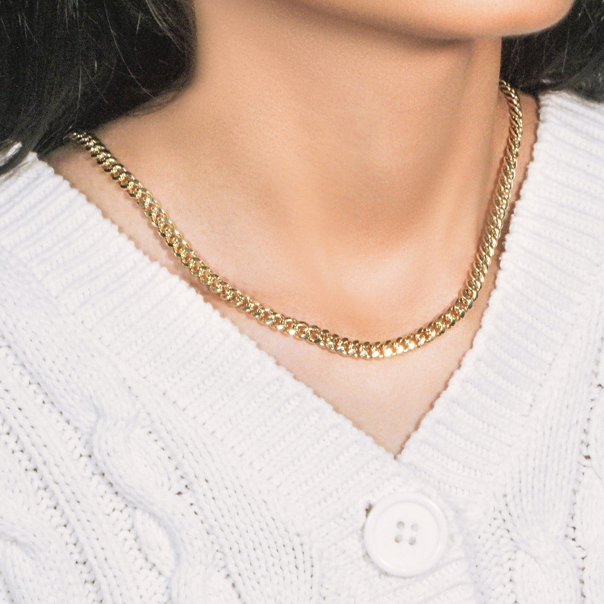 14k Yellow Gold Semi Solid Miami Cuban Chain (5.00 mm) - LinkagejewelrydesignLinkagejewelrydesign