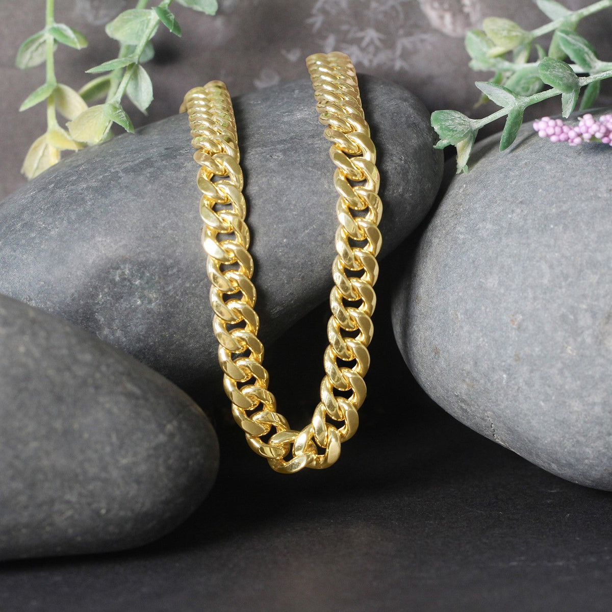 14k Yellow Gold Semi Solid Miami Cuban Chain (7.20 mm) - LinkagejewelrydesignLinkagejewelrydesign