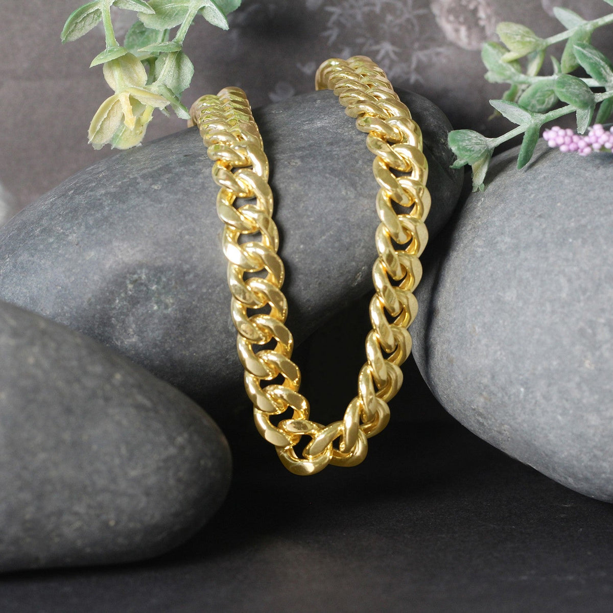 14k Yellow Gold Semi Solid Miami Cuban Chain (9.10 mm) - LinkagejewelrydesignLinkagejewelrydesign