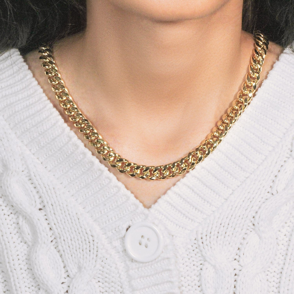 14k Yellow Gold Semi Solid Miami Cuban Chain (9.10 mm) - LinkagejewelrydesignLinkagejewelrydesign