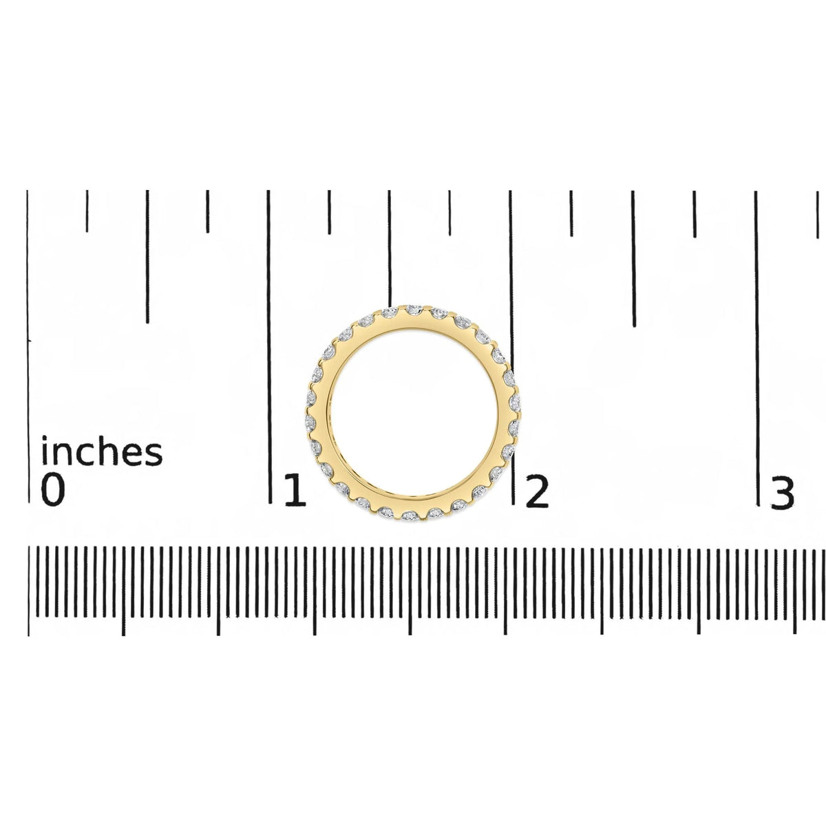 14K Yellow Gold Shared Prong Set Round Diamond Eternity Band Ring (G - H Color, SI1 - SI2 Clarity) - LinkagejewelrydesignLinkagejewelrydesign