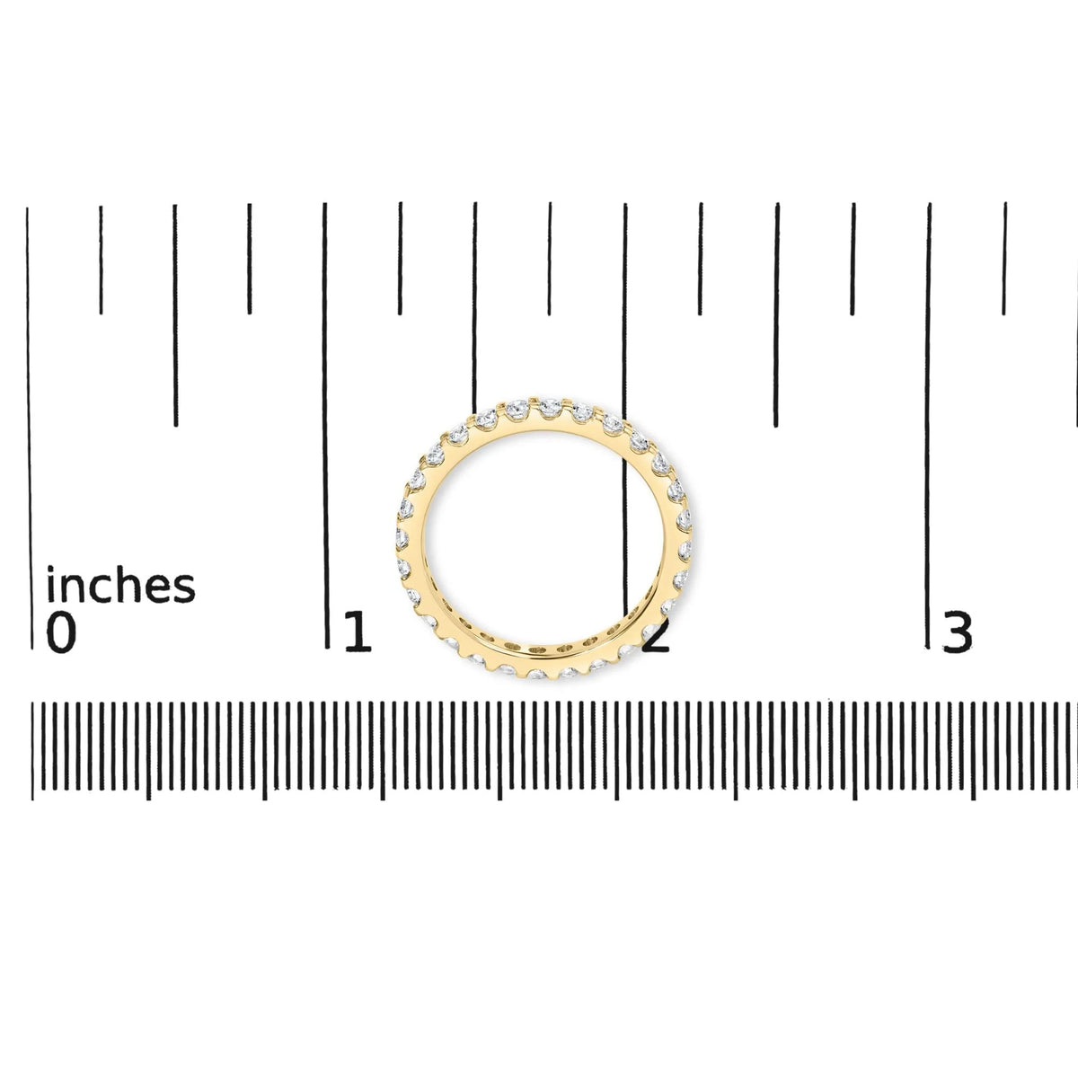 14K Yellow Gold Shared Prong Set Round Diamond Eternity Band Ring (G - H Color, SI1 - SI2 Clarity) - LinkagejewelrydesignLinkagejewelrydesign