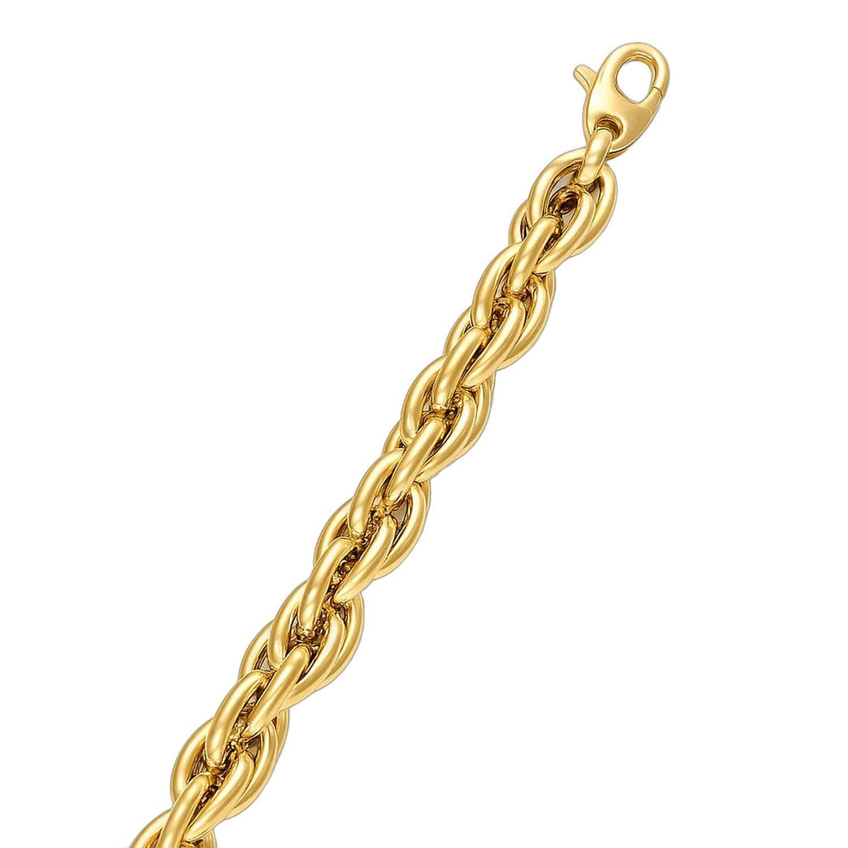 14k Yellow Gold Singapore Chain Style Thick Bracelet - LinkagejewelrydesignLinkagejewelrydesign