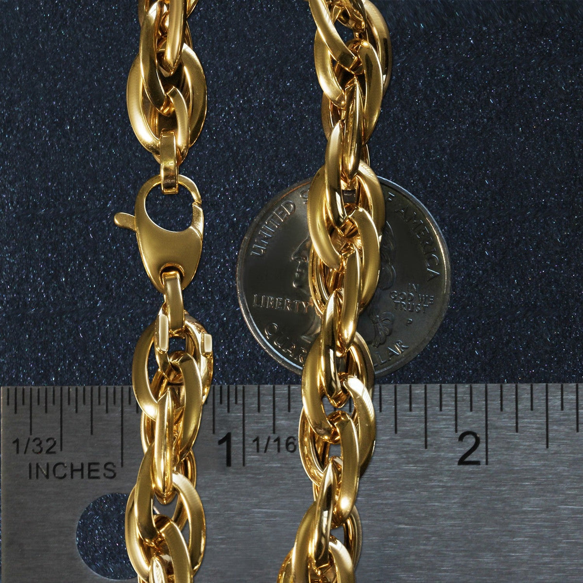 14k Yellow Gold Singapore Chain Style Thick Bracelet - LinkagejewelrydesignLinkagejewelrydesign