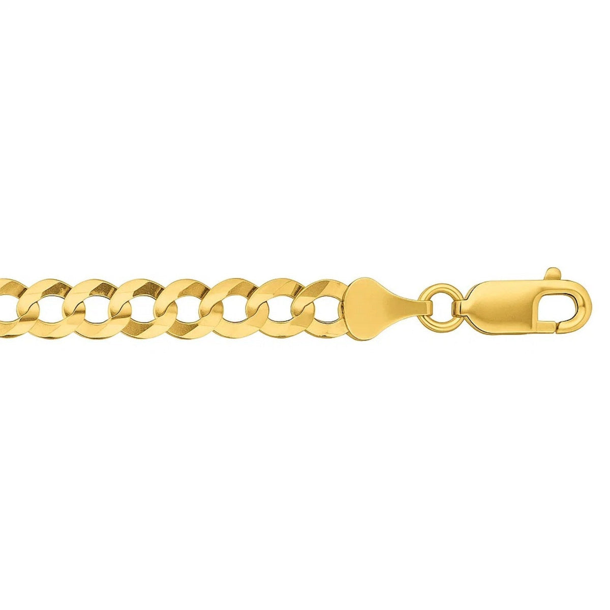14k Yellow Gold Solid Curb Bracelet (5.70 mm) - LinkagejewelrydesignLinkagejewelrydesign