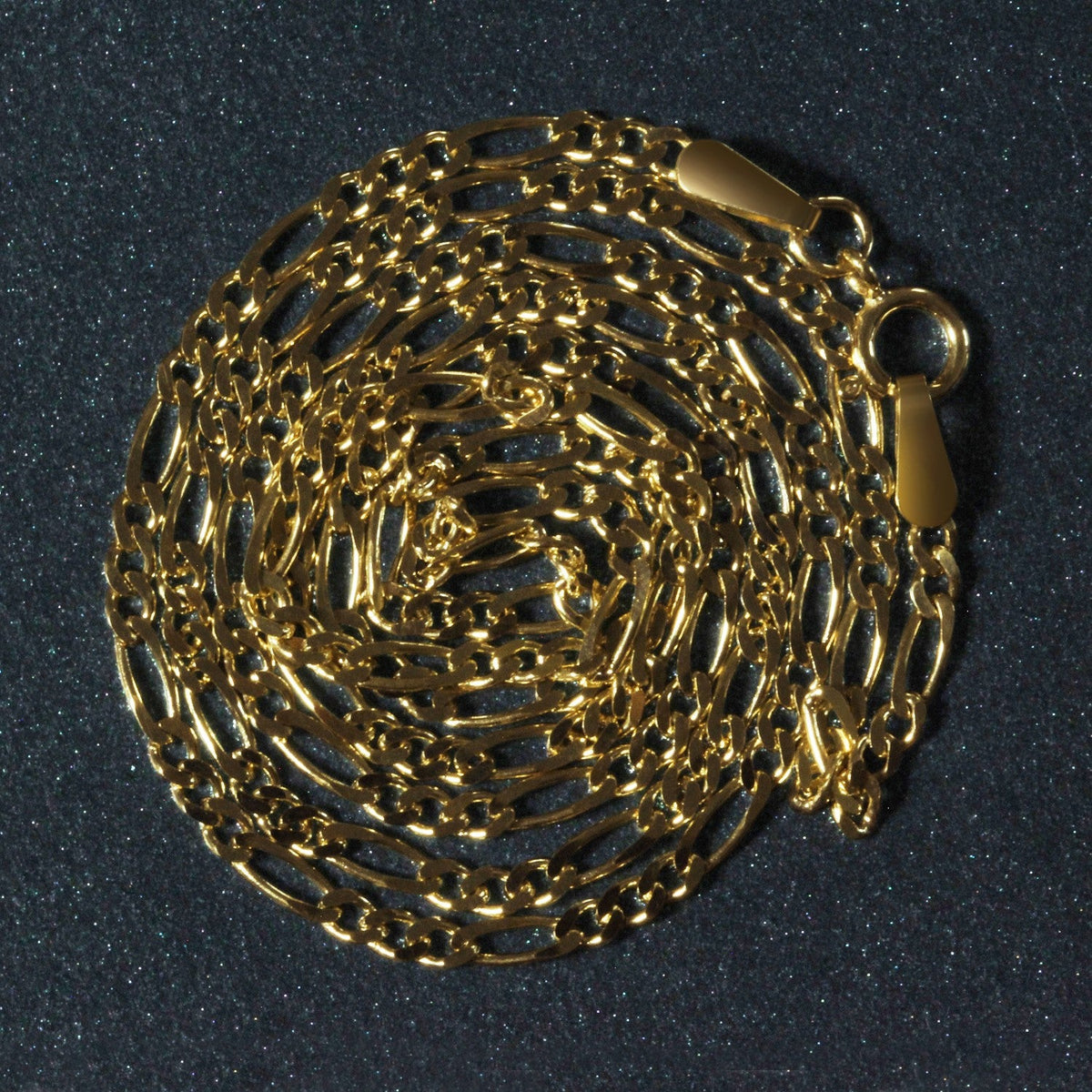 14k Yellow Gold Solid Figaro Chain (1.90 mm) - LinkagejewelrydesignLinkagejewelrydesign