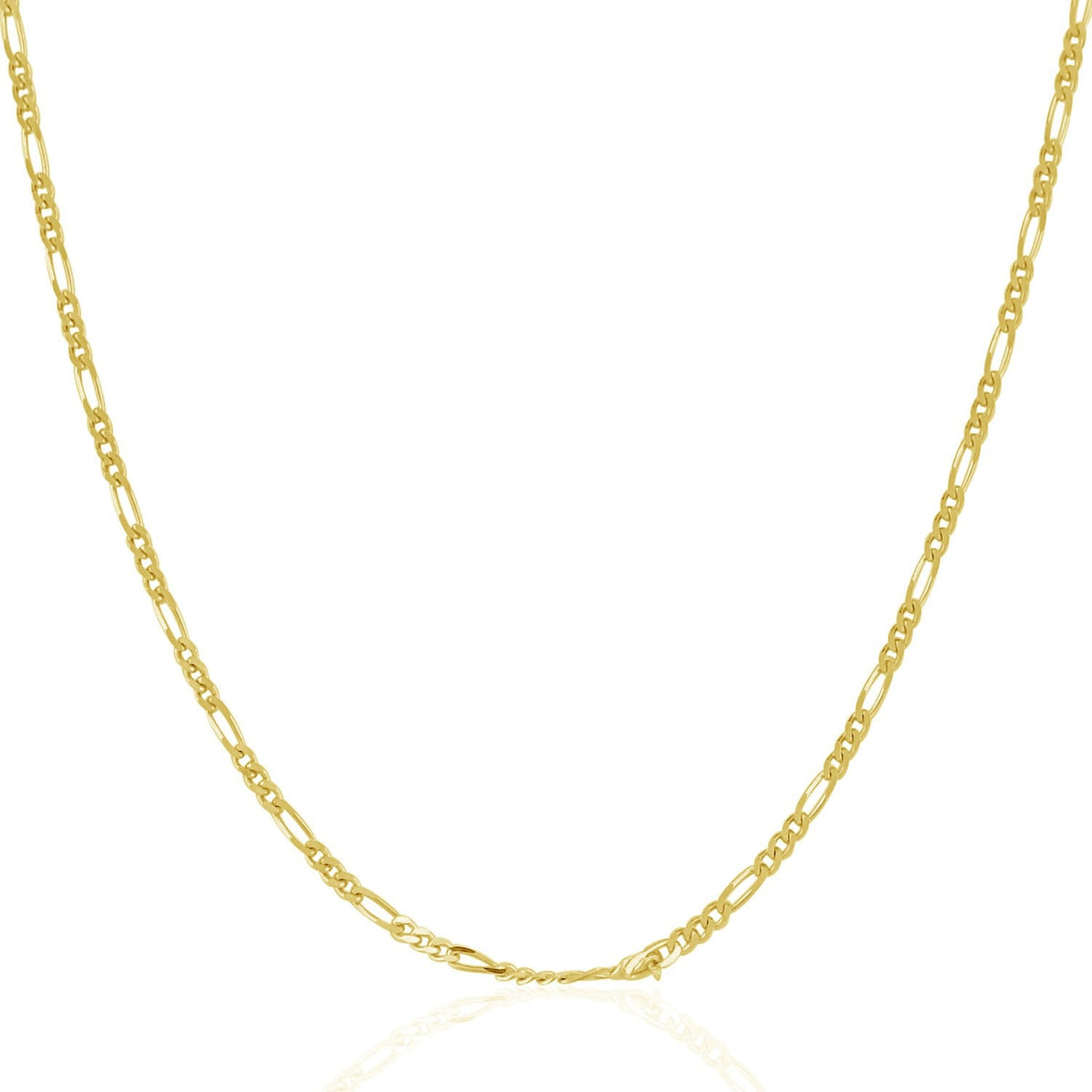 14k Yellow Gold Solid Figaro Chain (1.90 mm) - LinkagejewelrydesignLinkagejewelrydesign