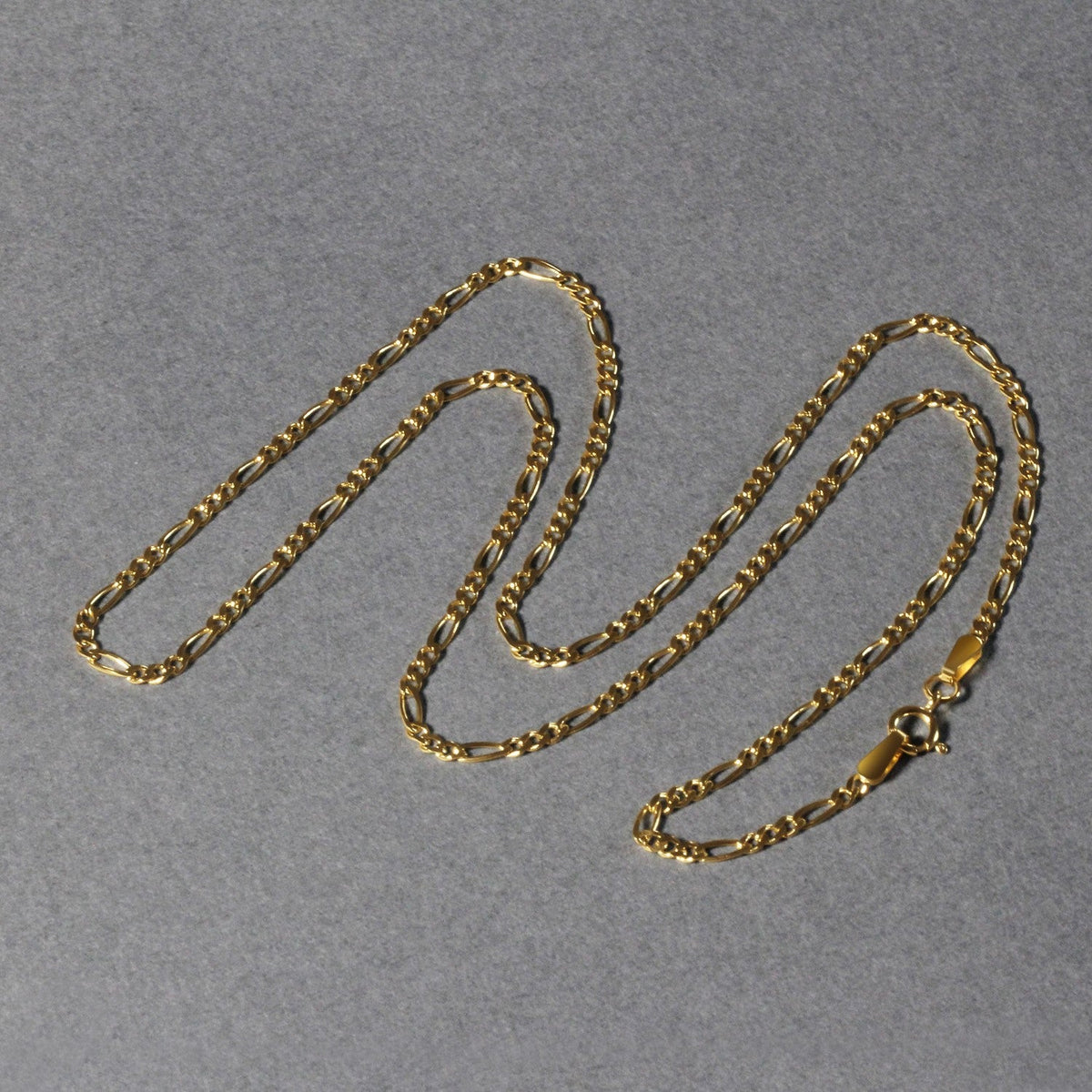 14k Yellow Gold Solid Figaro Chain (1.90 mm) - LinkagejewelrydesignLinkagejewelrydesign