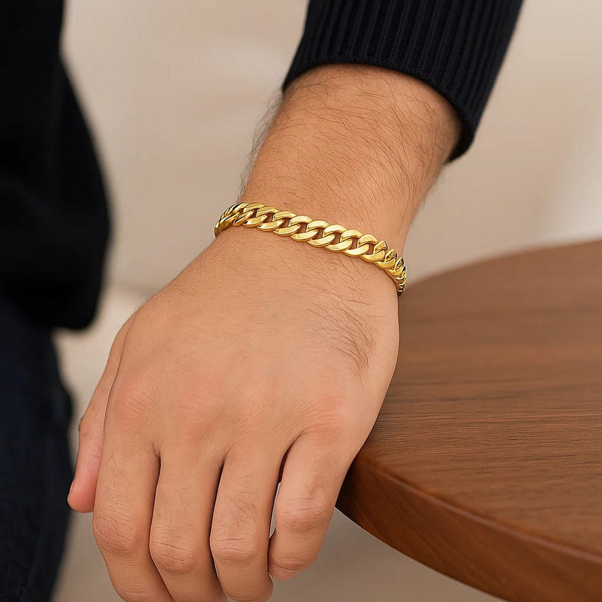 14k Yellow Gold Solid Miami Cuban Bracelet (6.00 mm) - LinkagejewelrydesignLinkagejewelrydesign