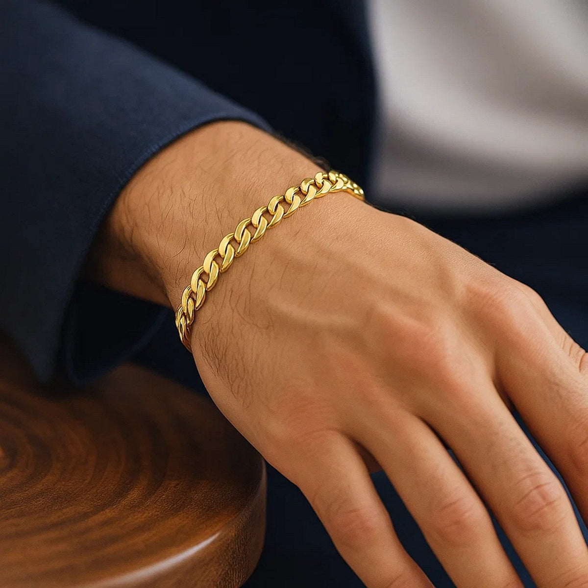14k Yellow Gold Solid Miami Cuban Bracelet (6.00 mm) - LinkagejewelrydesignLinkagejewelrydesign