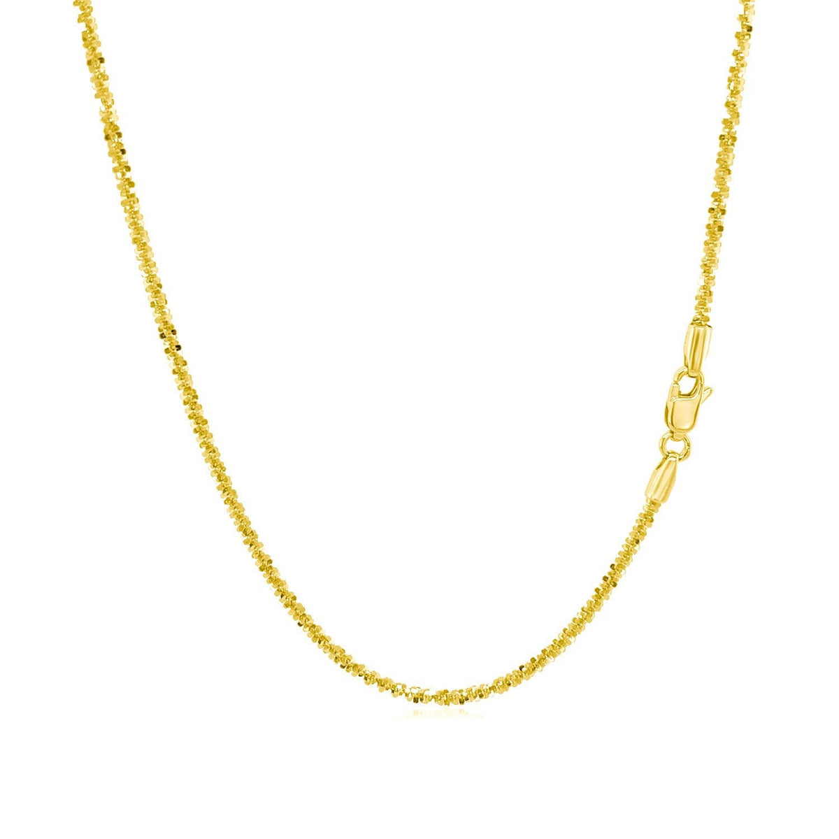 14k Yellow Gold Sparkle Chain 1.5mm - LinkagejewelrydesignLinkagejewelrydesign