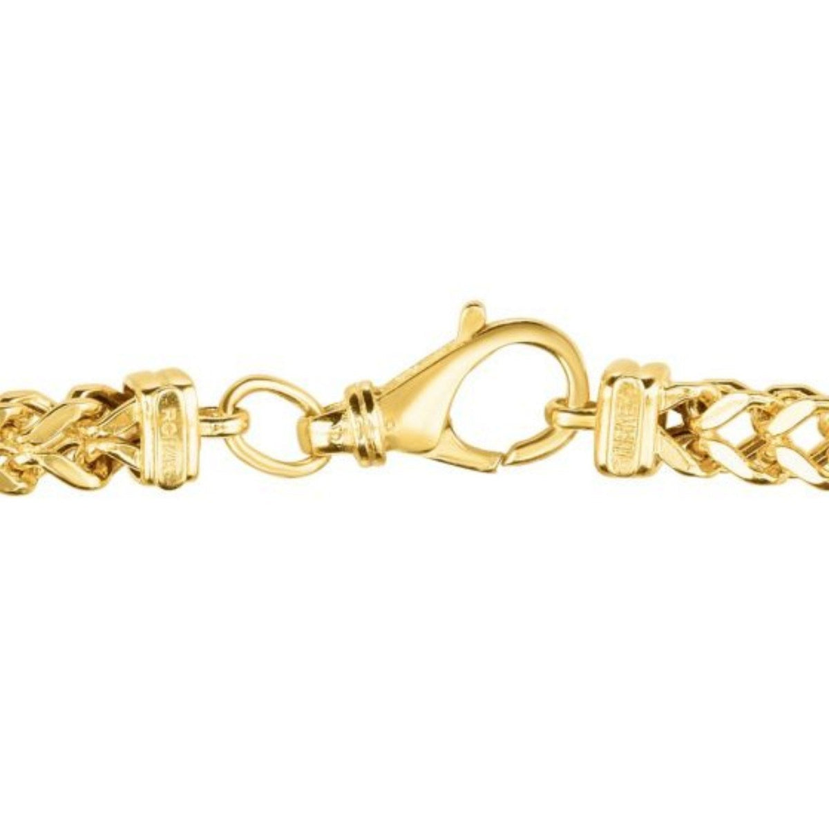 14k Yellow Gold Square Franco Bracelet (4.40 mm) - LinkagejewelrydesignLinkagejewelrydesign