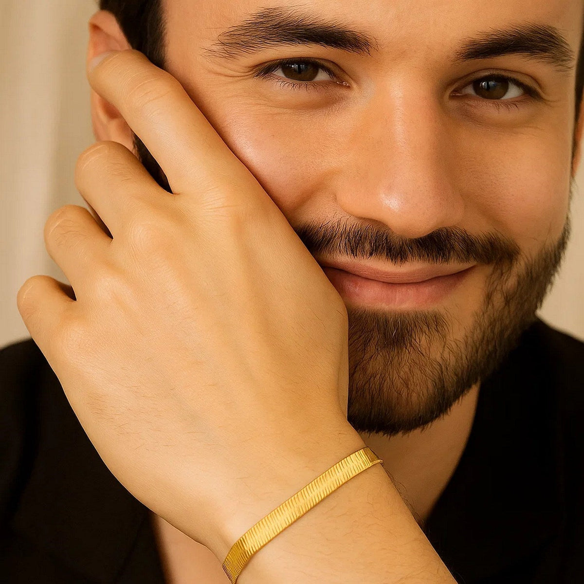 14k Yellow Gold Super Flex Herringbone Bracelet (6.00 mm) - LinkagejewelrydesignLinkagejewelrydesign