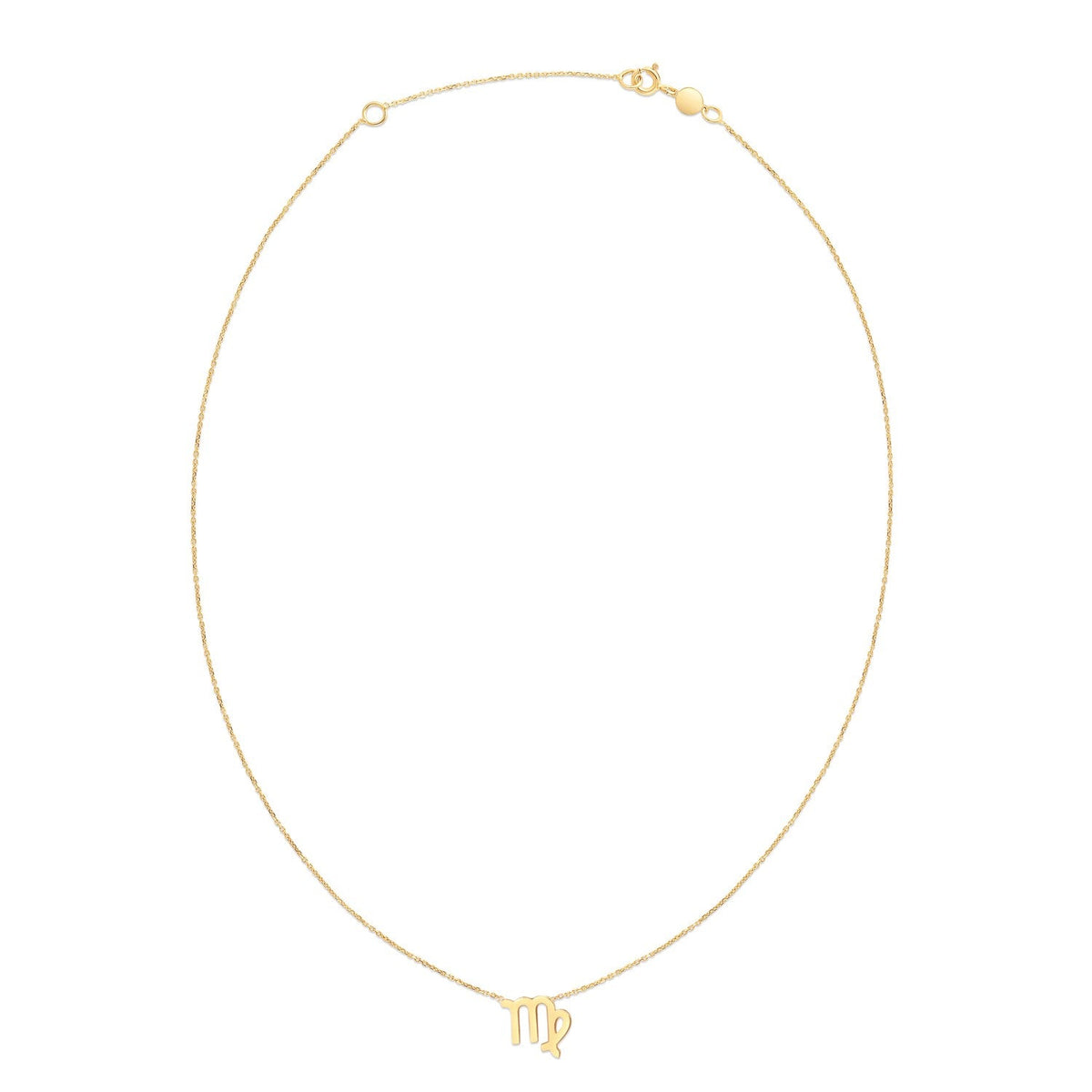 14K Yellow Gold Virgo Necklace - LinkagejewelrydesignLinkagejewelrydesign