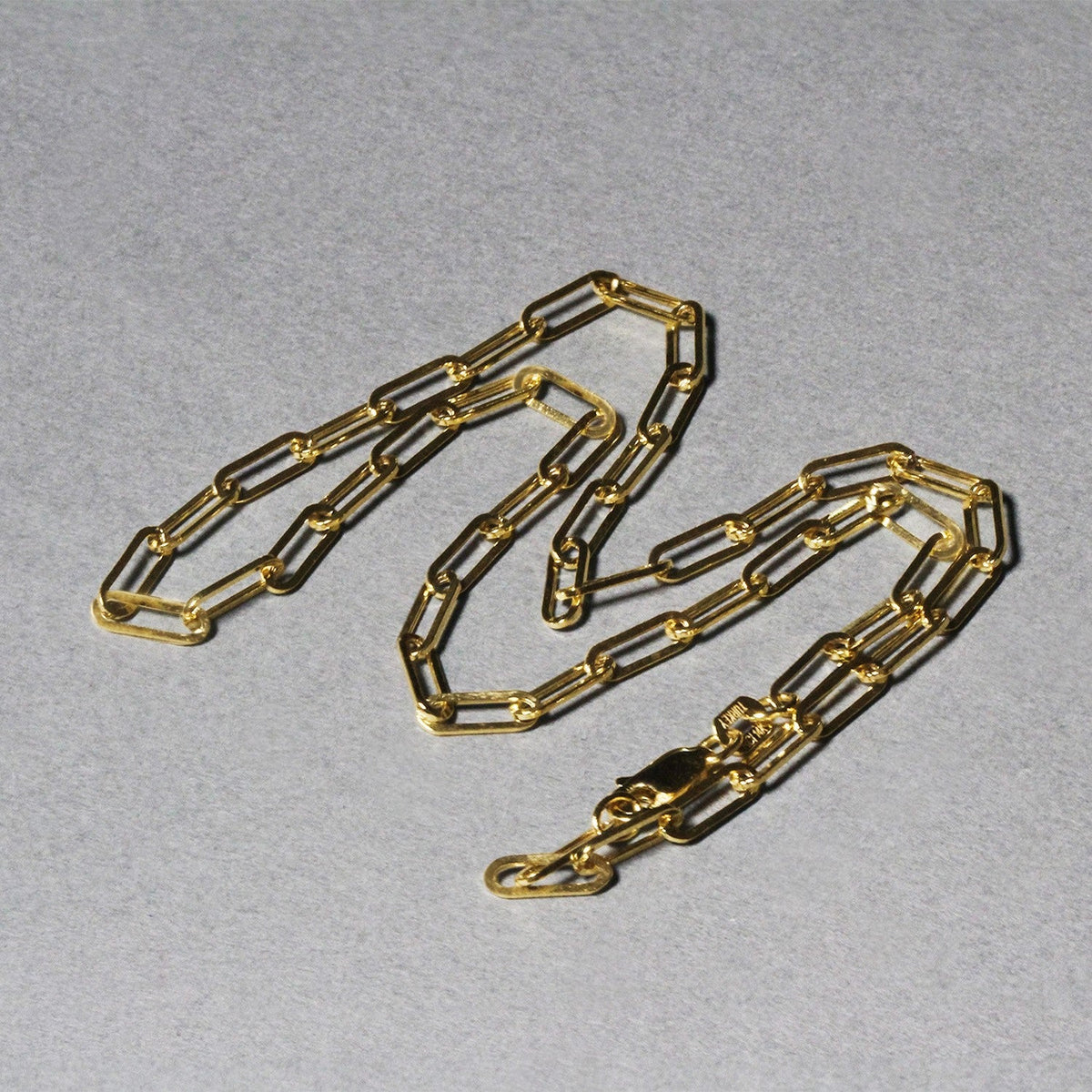 14K Yellow Gold Wide Paperclip Chain (3.20 mm) - LinkagejewelrydesignLinkagejewelrydesign