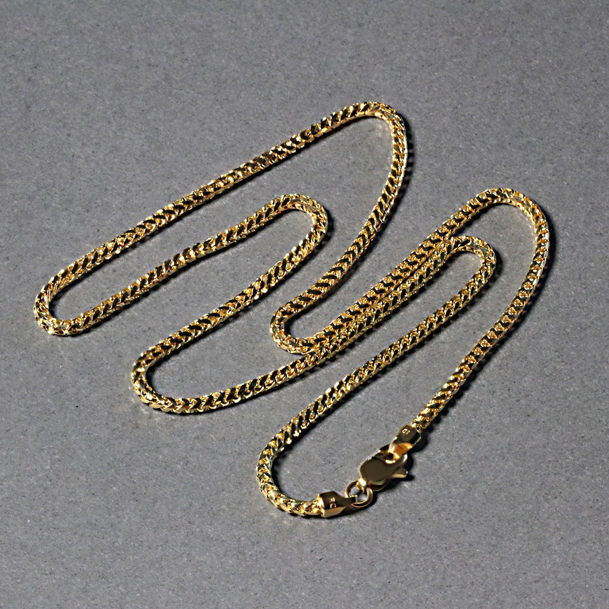 14k Yellow Solid Gold Diamond Cut Round Franco Chain (2.20 mm) - LinkagejewelrydesignLinkagejewelrydesign