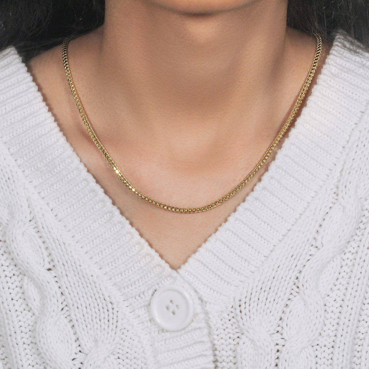 14k Yellow Solid Gold Diamond Cut Round Franco Chain (2.70 mm) - LinkagejewelrydesignLinkagejewelrydesign