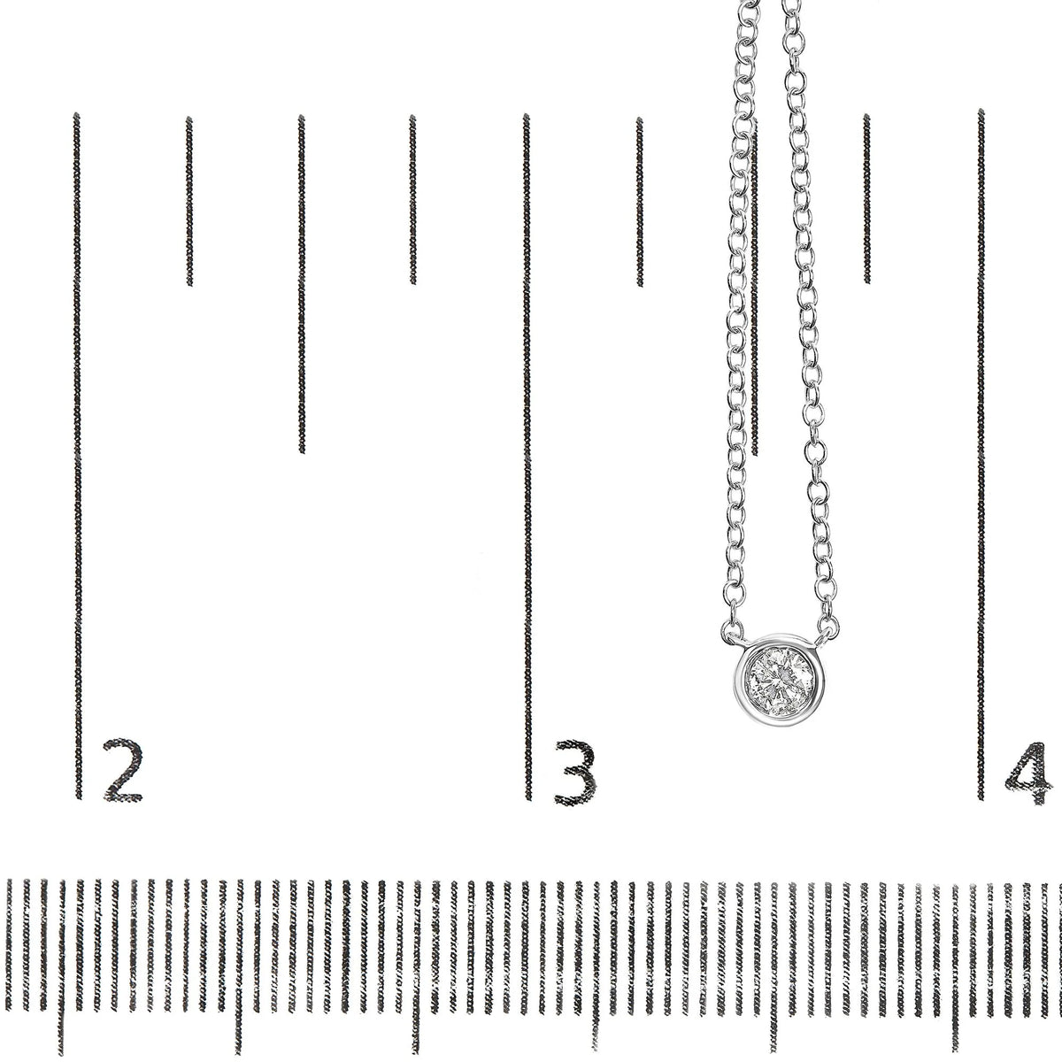 14K Gold Lab Grown Diamond Modern Bezel-Set Solitaire 16&quot;-18&quot; Pendant Necklace (F-G Color, VS2-SI1 Clarity)