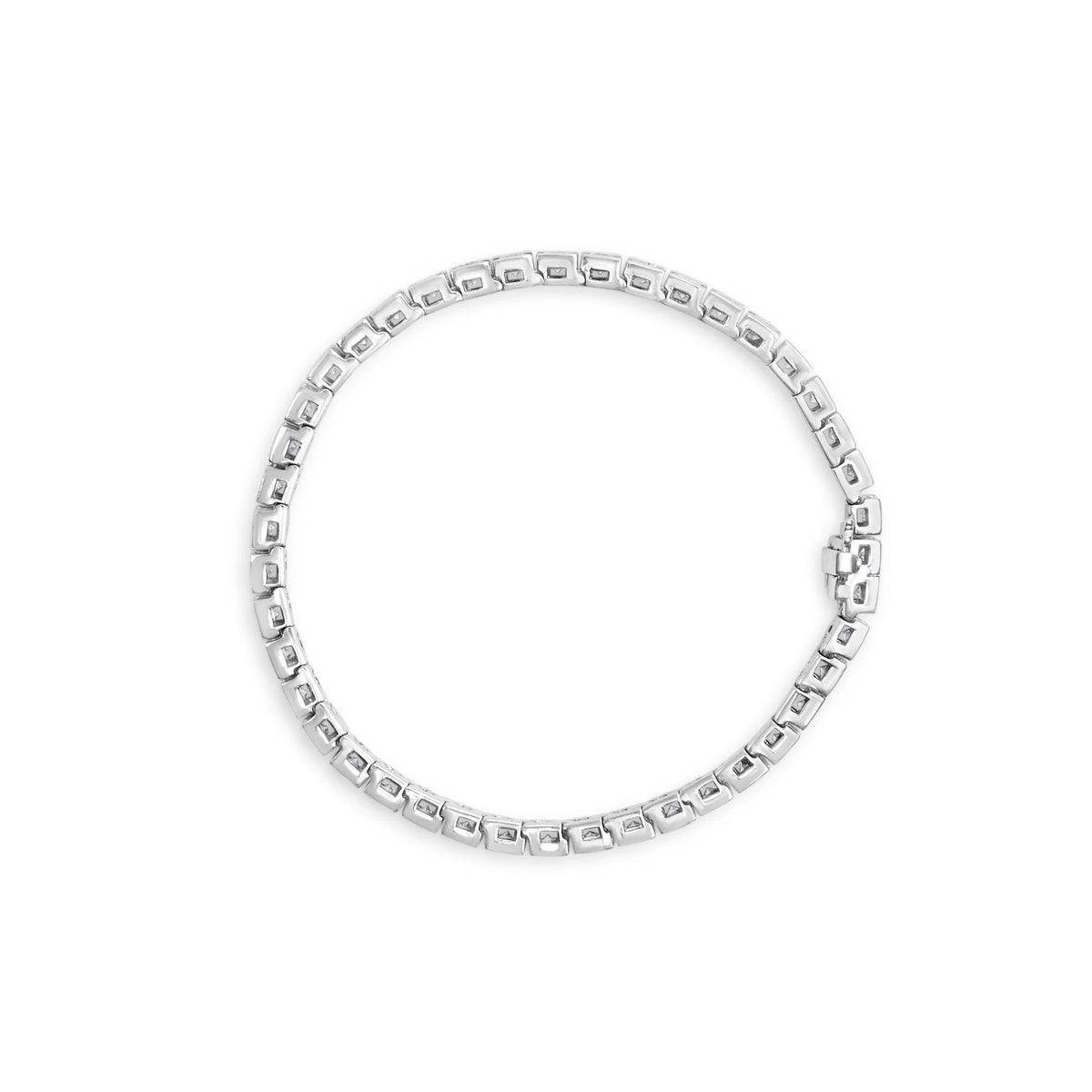 IGI Certified 14K White Gold 6.0 Cttw Channel Set Round Diamond Tennis Bracelet (I-J Color, I1-I2 Clarity) - 7&quot; Inches