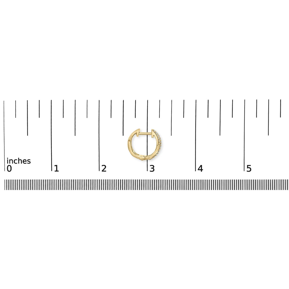 14K Yellow Gold 1/3 Cttw Diamond Criss Cross Huggie Hoop Earrings (G-H Color, SI2-I1 Clarity)