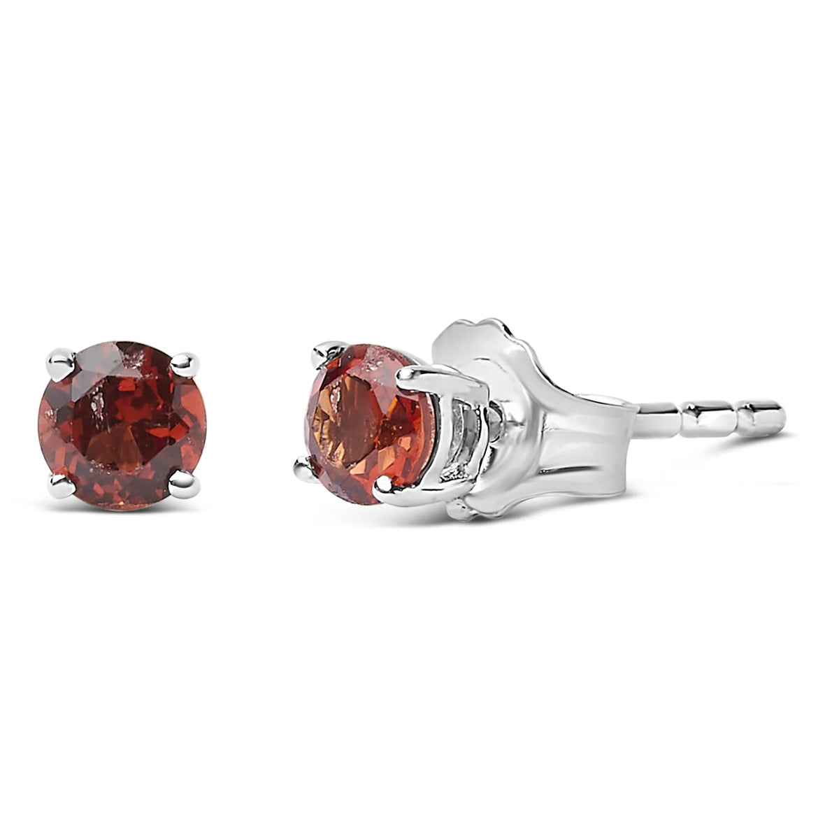 .925 Sterling Silver 3.5 MM Created Birthstone Solitaire Stud Earrings - Choice of Gemstone