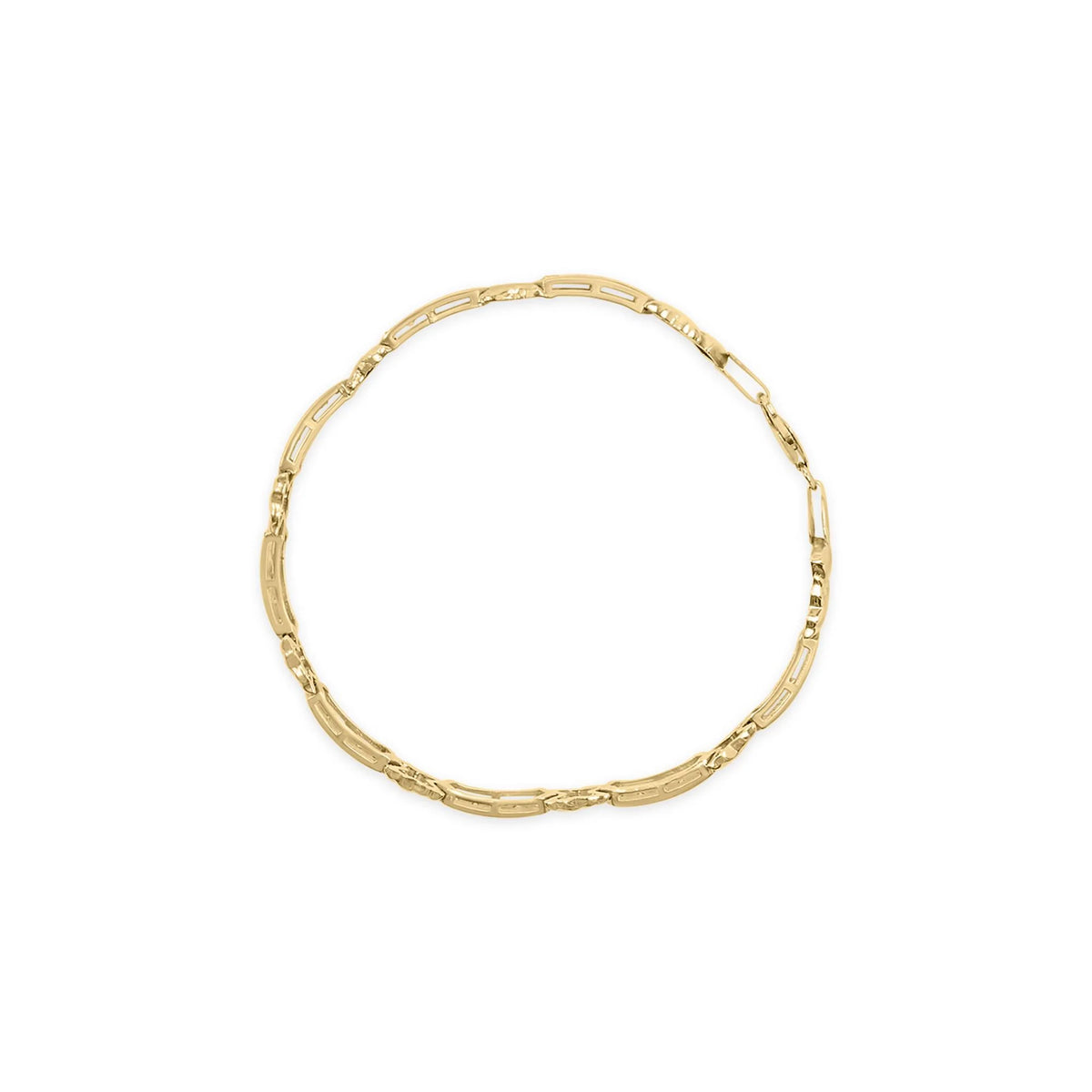 10K Yellow Gold 1/2 Cttw Diamond X-Link 7&quot; Bracelet (I-J Color, I1-I2 Clarity)