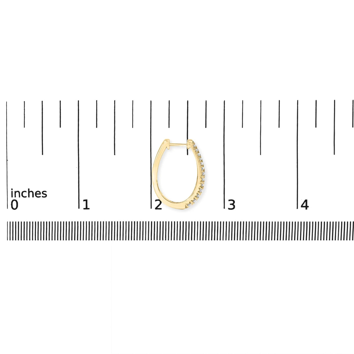 14K Gold 1 3/4 Cttw Pave Set Natural Diamond Tapered Hoop Earrings (G-H Color, VS2-SI1 Clarity)