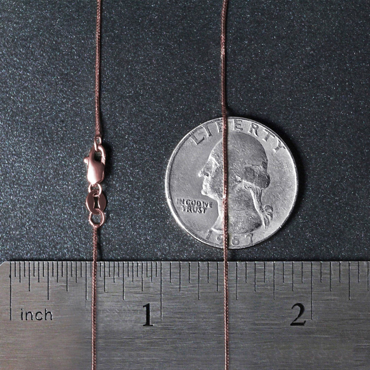 18k Rose Gold Classic Box Chain 0.6mm - LinkagejewelrydesignLinkagejewelrydesign