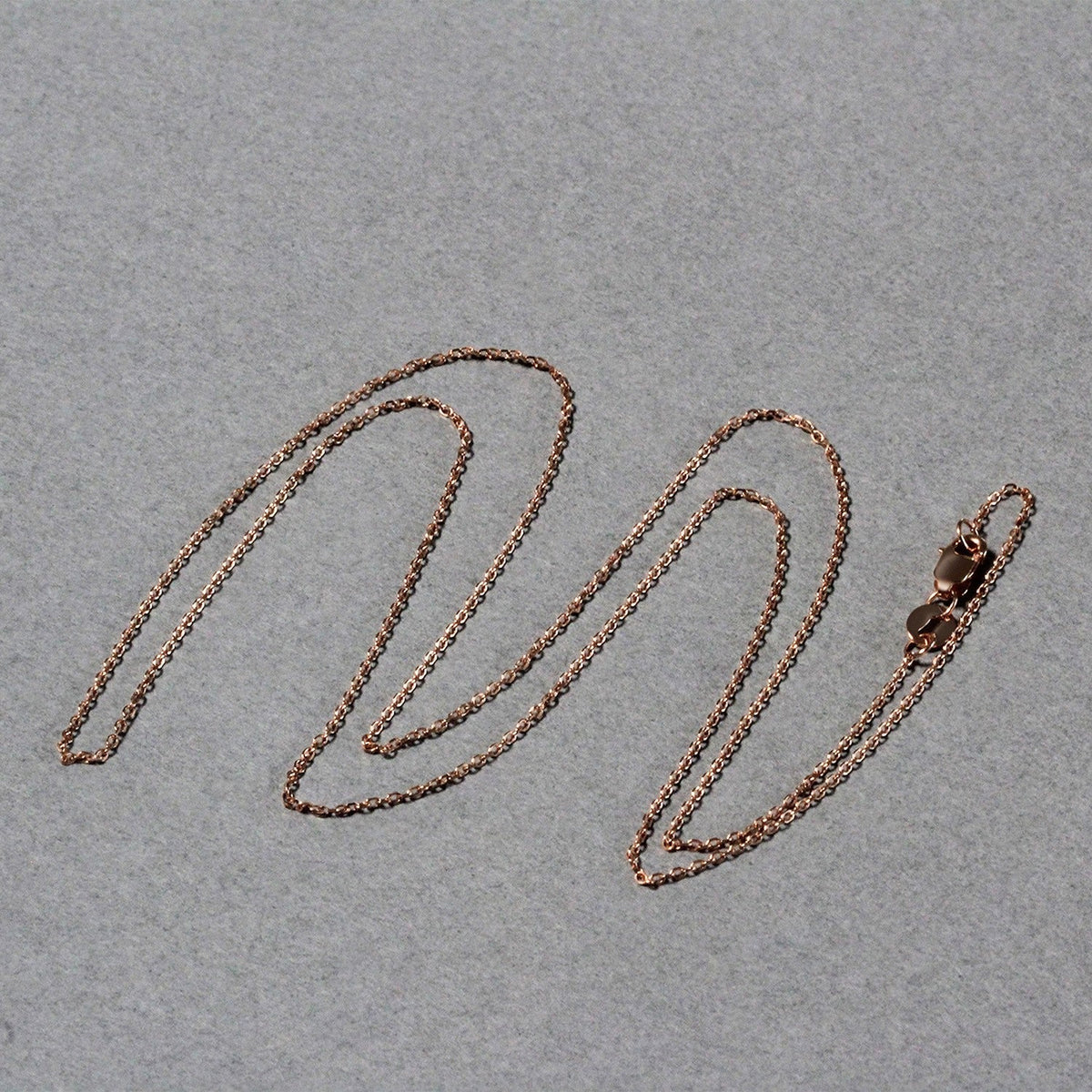 18k Rose Gold Diamond Cut Cable Link Chain (0.80 mm) - LinkagejewelrydesignLinkagejewelrydesign