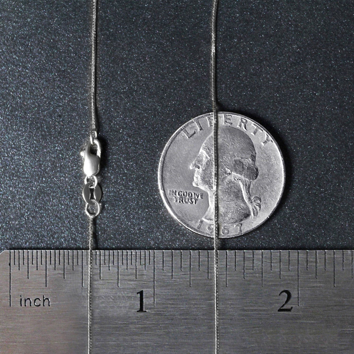 18k White Gold Box Chain 0.6mm - LinkagejewelrydesignLinkagejewelrydesign