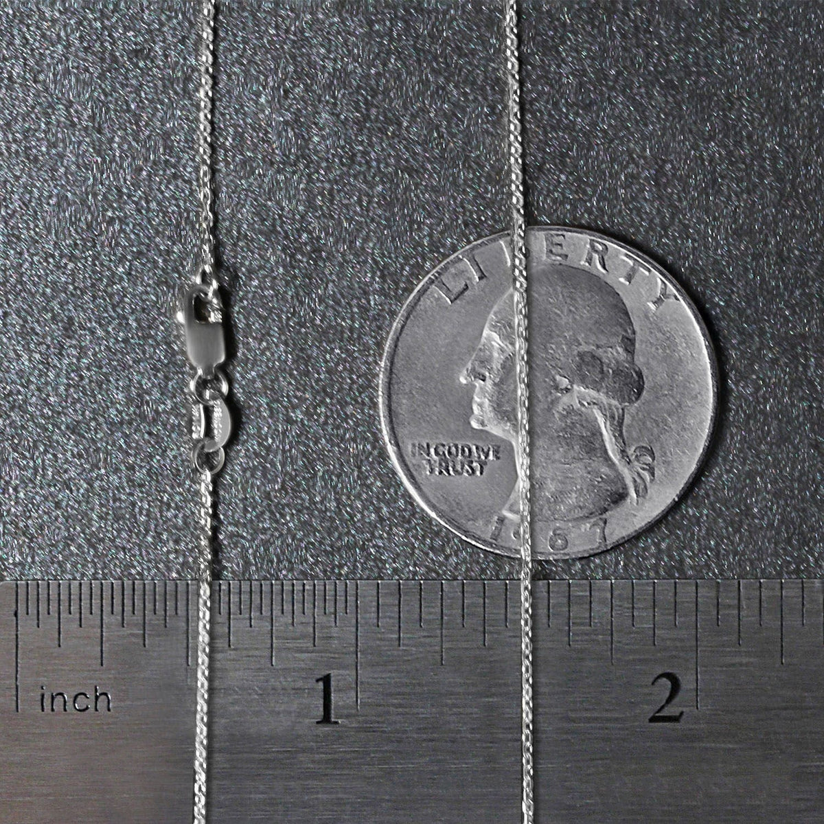 18k White Gold Diamond Cut Cable Link Chain (0.80 mm) - LinkagejewelrydesignLinkagejewelrydesign