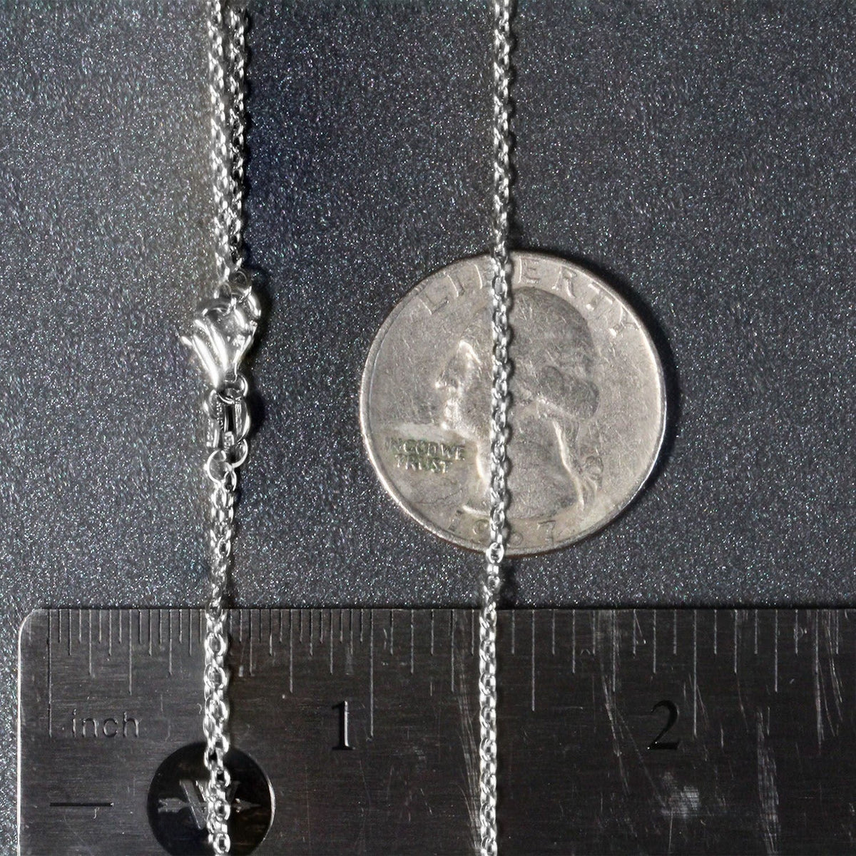 18k White Gold Round Cable Chain (1.50 mm) - LinkagejewelrydesignLinkagejewelrydesign