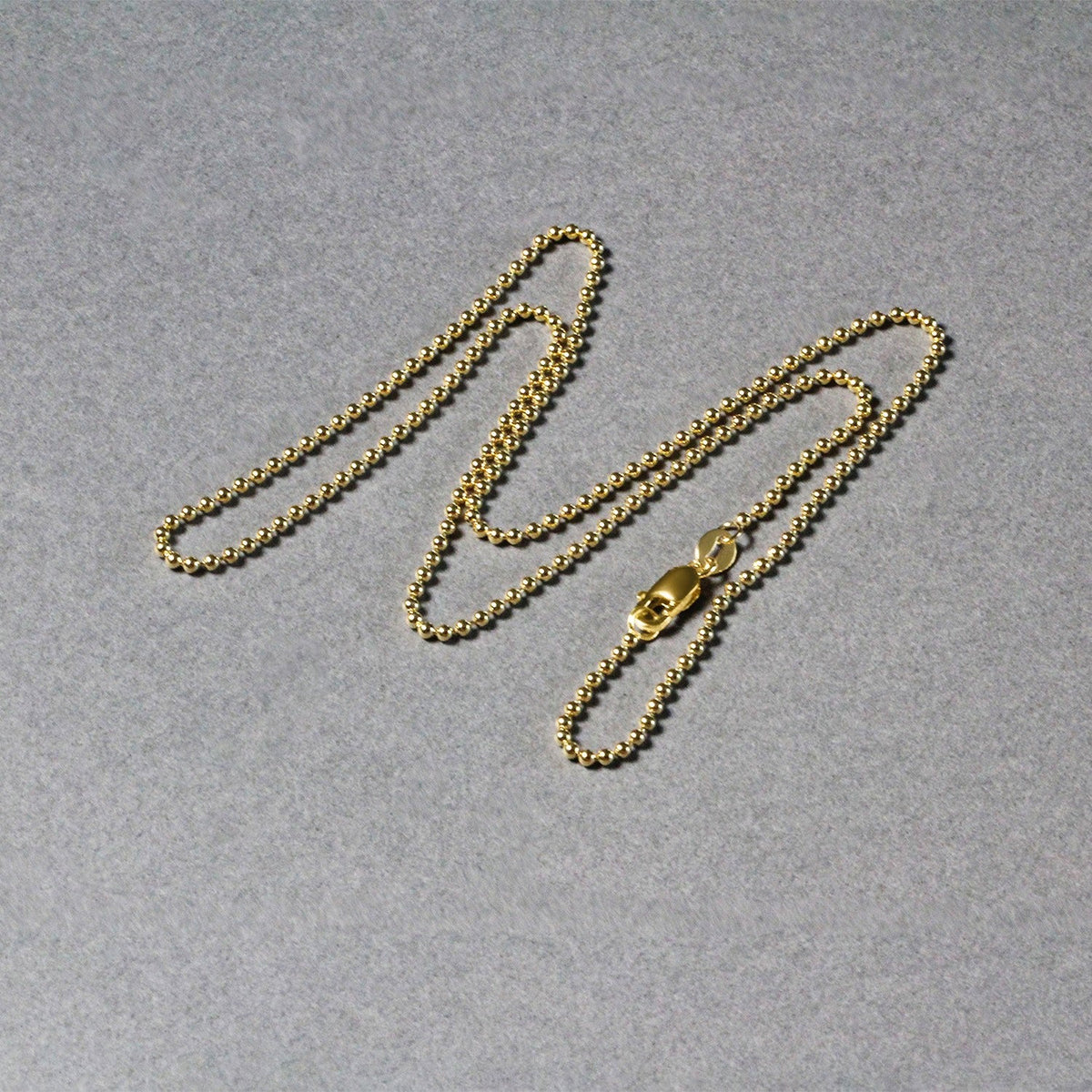 18k Yellow Gold Bead Chain 1.5mm (1.50 mm) - LinkagejewelrydesignLinkagejewelrydesign